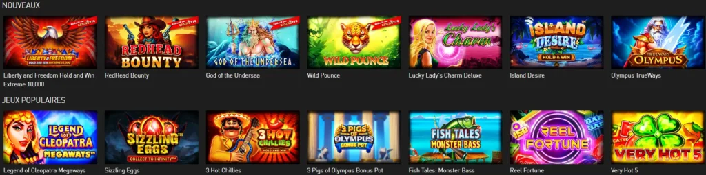 jeux de casino originaux au 770 Casino